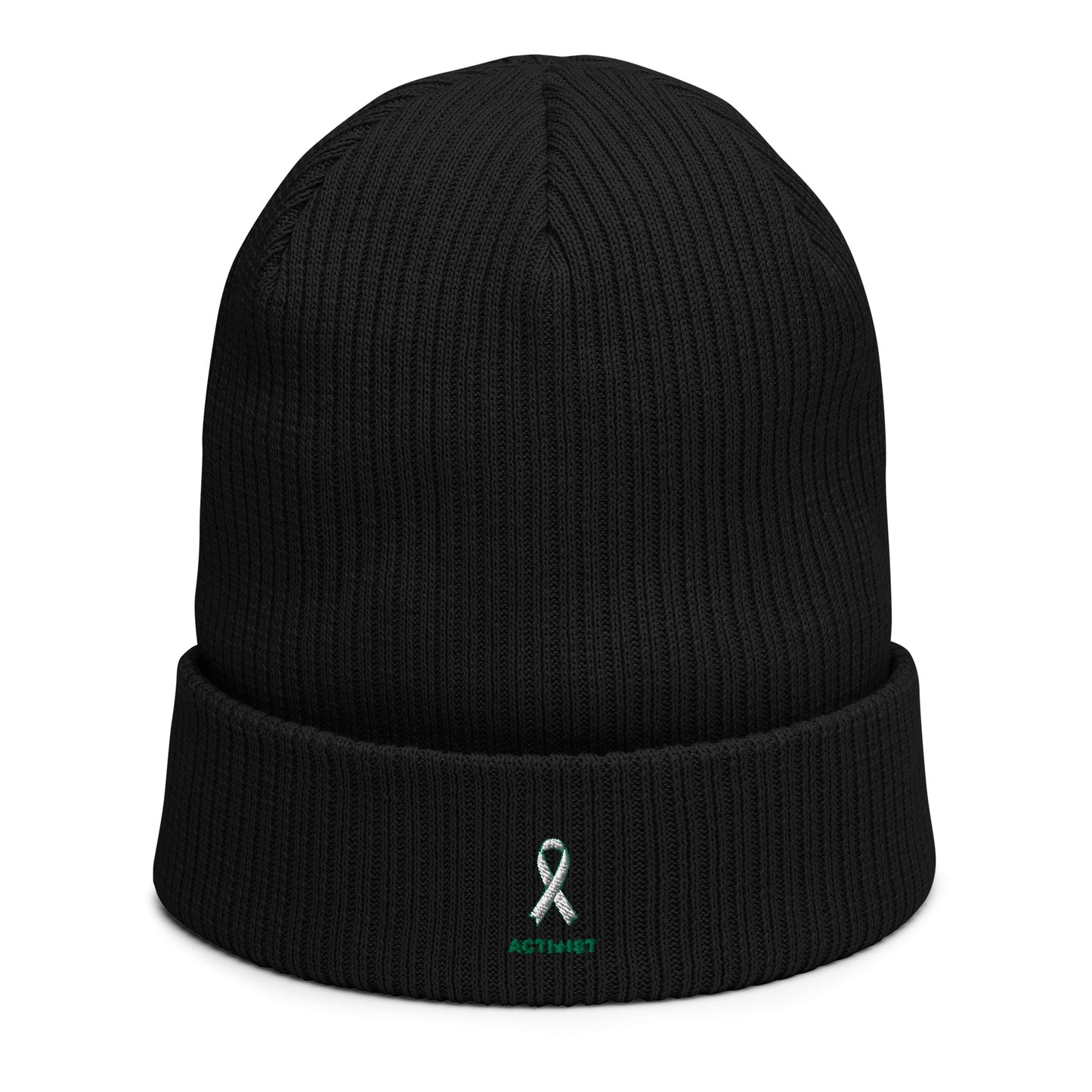 Activist420 Line - THE CANCER COLLECTION (ACTIVIST CANCER LOGO) Organic Ribbed Beanie