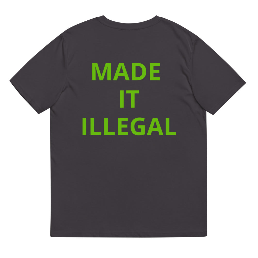 Activist420 Line - THE QUESTION COLLECTION (WHO MADE IT ILLEGAL?) Unisex Organic Cotton T-Shirt