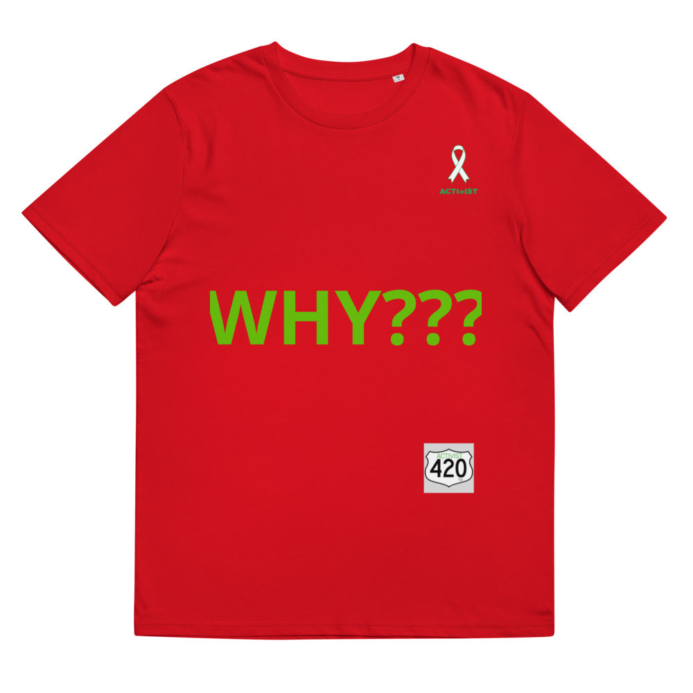 Activist420 Line - THE QUESTION COLLECTION (WHY???) Unisex Organic Cotton T-Shirt