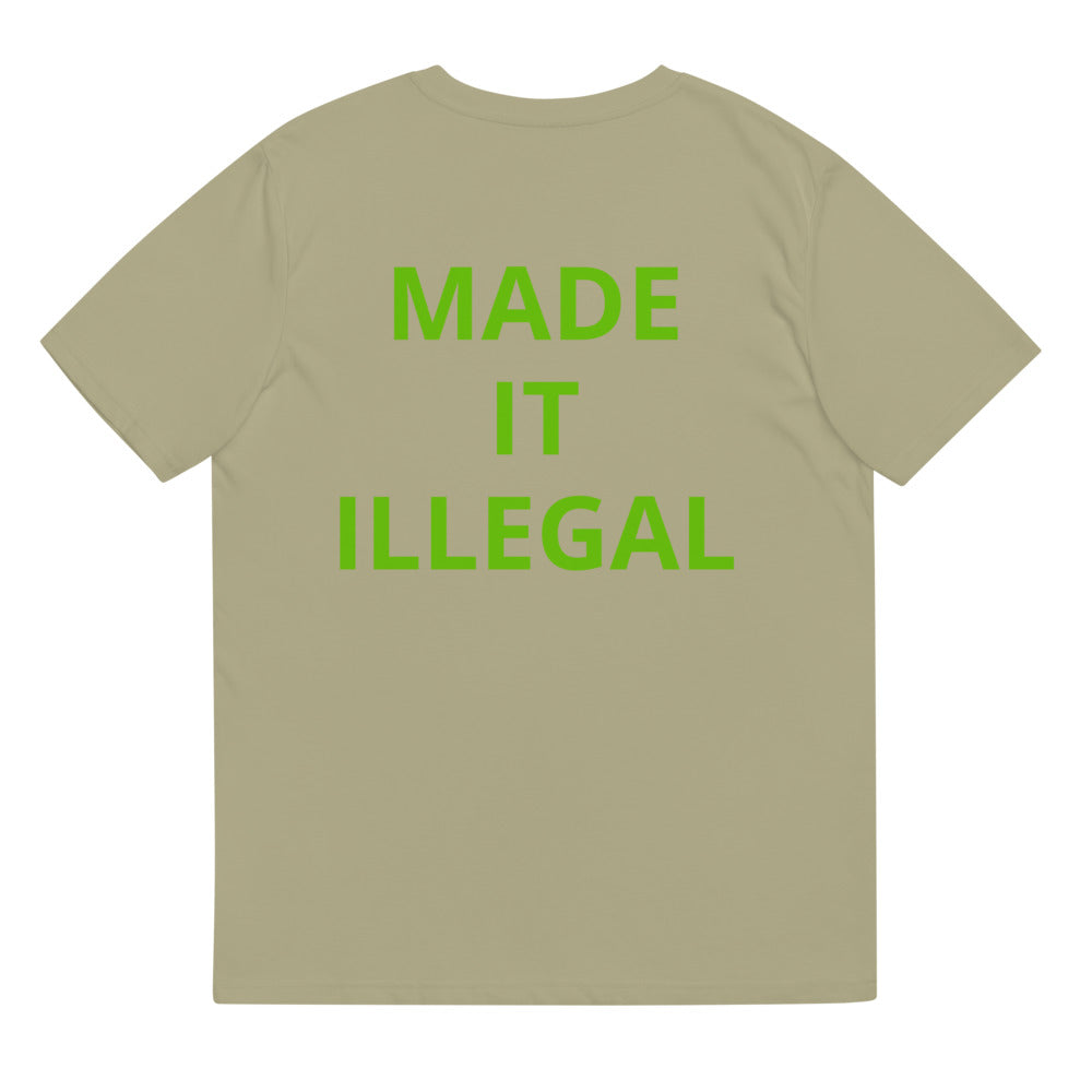 Activist420 Line - THE QUESTION COLLECTION (WHAT MADE IT ILLEGAL?) Unisex Organic Cotton T-Shirt