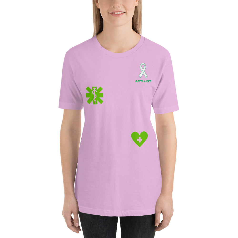 Activist420 Line - THE CANCER COLLECTION - (ACTIVIST CANCER LOGO/Clipart) Unisex T-Shirt