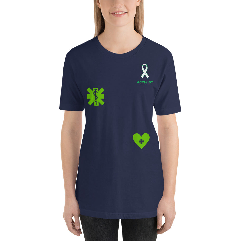 Activist420 Line - THE CANCER COLLECTION - (ACTIVIST CANCER LOGO/Clipart) Unisex T-Shirt