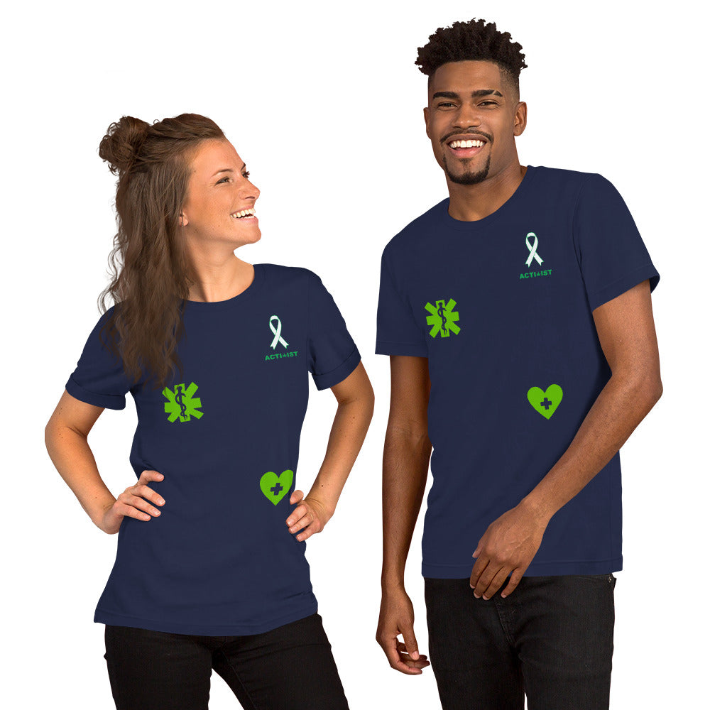 Activist420 Line - THE CANCER COLLECTION - (ACTIVIST CANCER LOGO/Clipart) Unisex T-Shirt