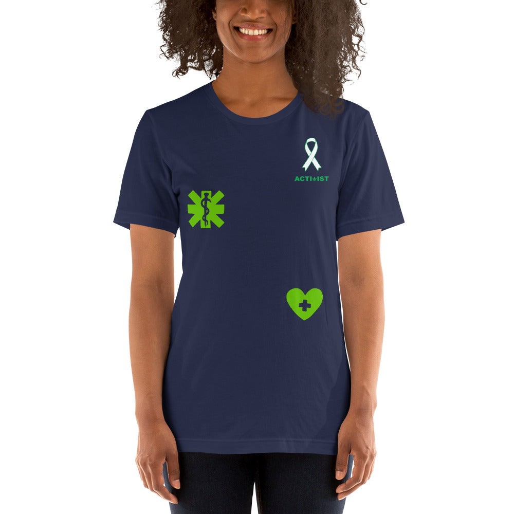 Activist420 Line - THE CANCER COLLECTION - (ACTIVIST CANCER LOGO/Clipart) Unisex T-Shirt