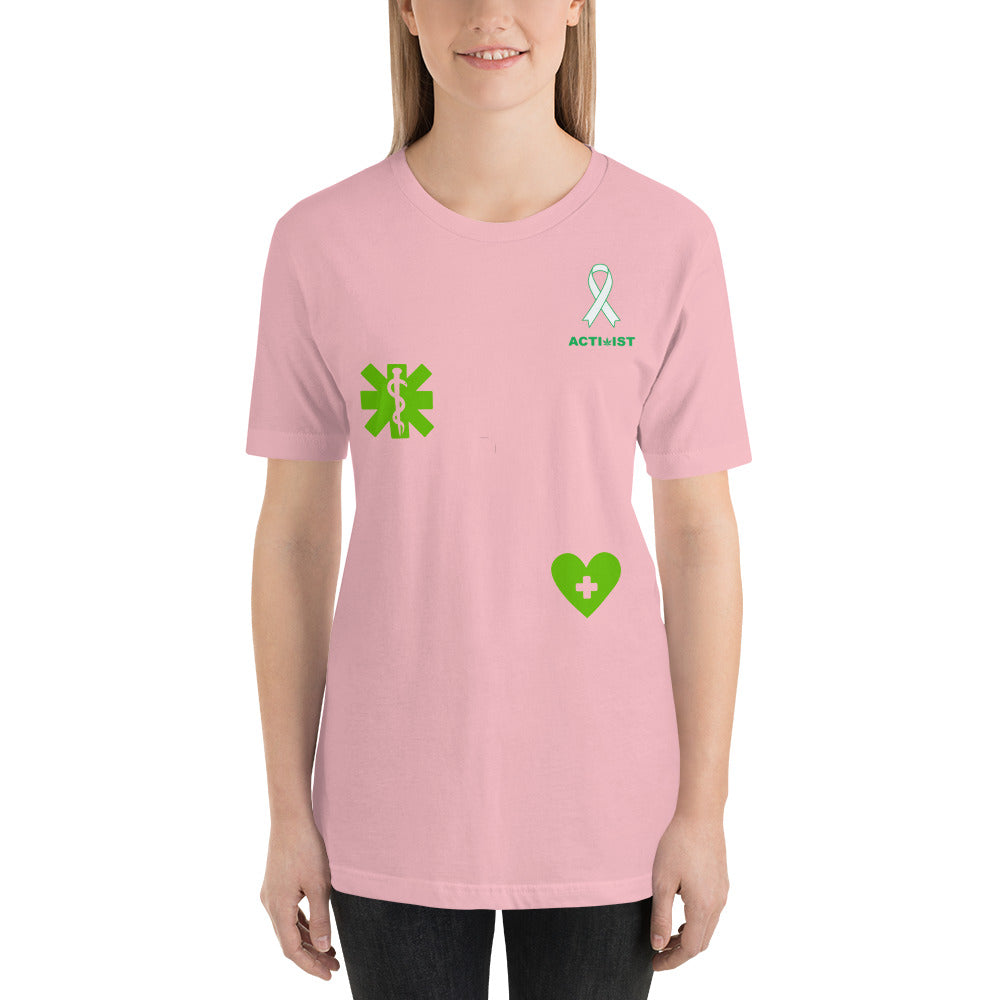 Activist420 Line - THE CANCER COLLECTION - (ACTIVIST CANCER LOGO/Clipart) Unisex T-Shirt